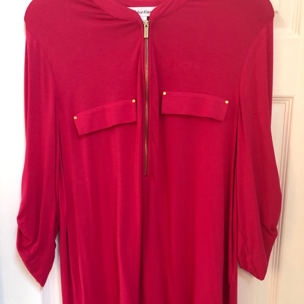 Calvin Klein Pink 3/4 Sleeve Top